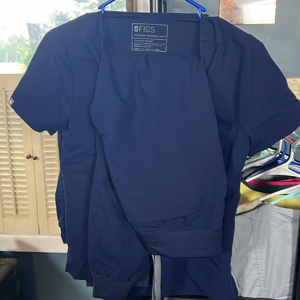 Figs XXS scrub set Petite Top and Pants Set Navy Blue